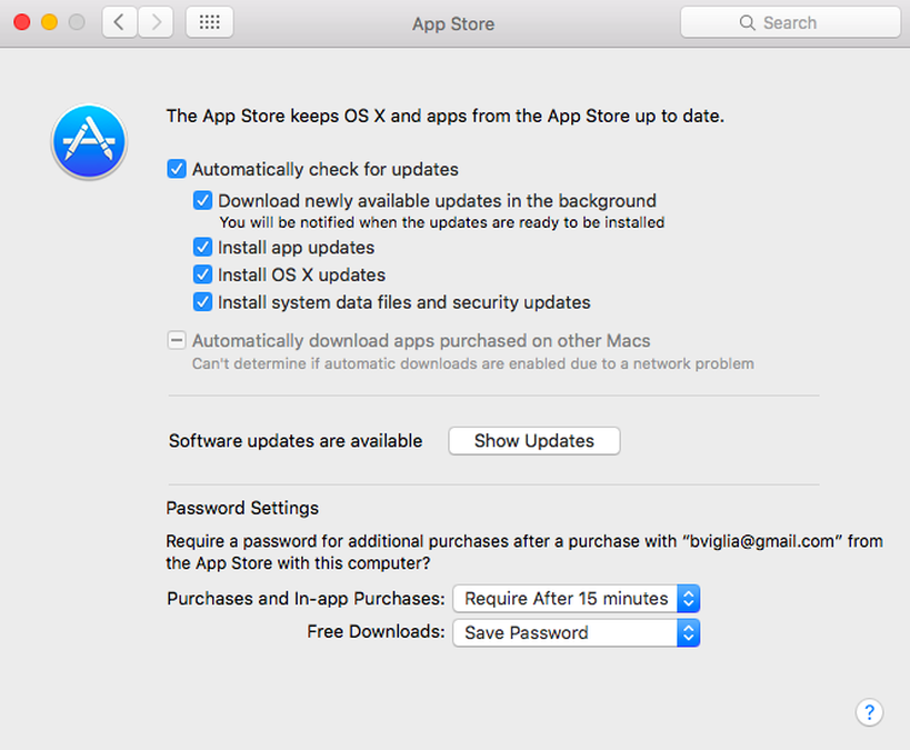 Mac system update